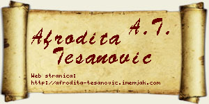 Afrodita Tešanović vizit kartica